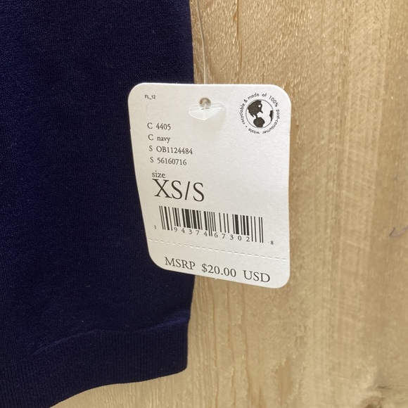 Free People Scoop Neck Crop in Navy size XS/S - Picture 5 of 7